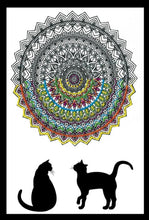 Zenbroidery Printed Fabric - Cat Mandala 4002