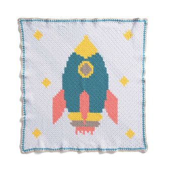 CROCHET PATTERN DOWNLOAD - Bernat Rocket Ship Crochet Baby Blanket