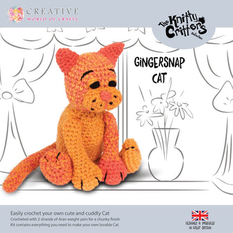 Knitty Critters - Cat Crochet Kit - Gingersnap Cat