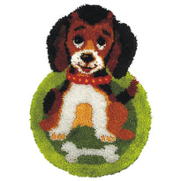 Latch Hook Kit: Rug: Shaped: Puppy