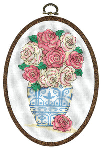 Flexi Hoop Cross Stitch - Rose Bouquet 18" x 12.5"