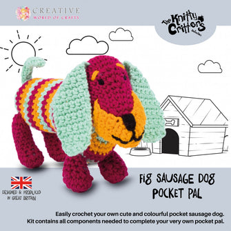 Knitty Critters – Pocket Pals – Fig Sausage Dog