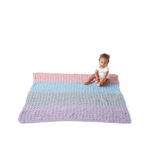 CROCHET PATTERN DOWNLOAD - Bernat Baby Marly Bold Stripes Crochet Blanket