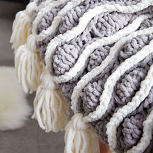 KNITTING PATTERN DOWNLOAD - Trellis & Tassles Knit Afghan