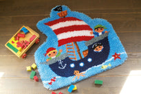 Vervaco Latch Hook Kit: Shaped Rug: Pirate Ship PN-0157787